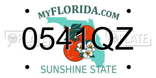 0541QZ Florida License Plate