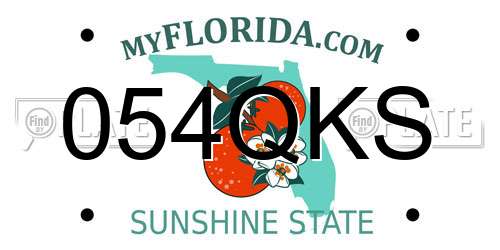 054QKS Florida License Plate