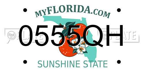 0555QH Florida License Plate