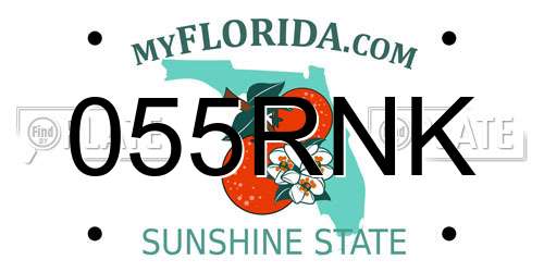 055RNK Florida License Plate