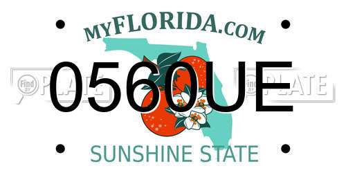 0560UE Florida License Plate