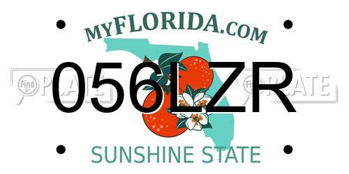 056LZR Florida License Plate