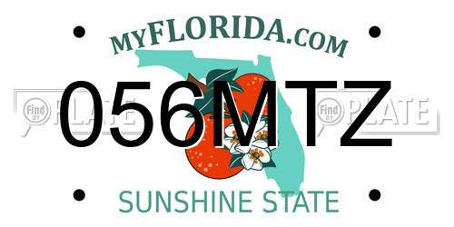 056MTZ Florida License Plate