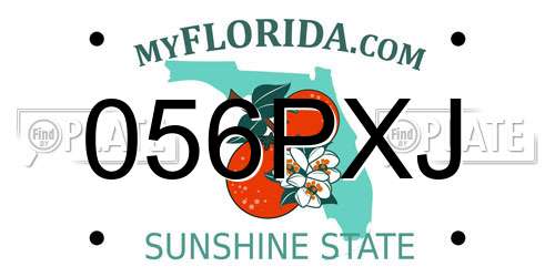 056PXJ Florida License Plate