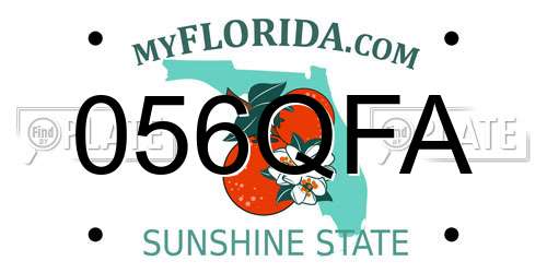056QFA Florida License Plate