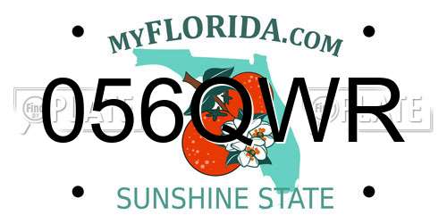 056QWR Florida License Plate