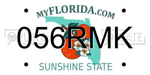 056RMK Florida License Plate
