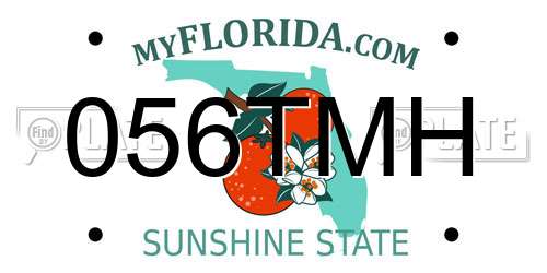 056TMH Florida License Plate