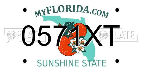 0571XT Florida License Plate
