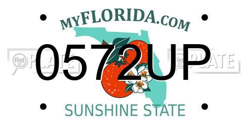 0572UP Florida License Plate