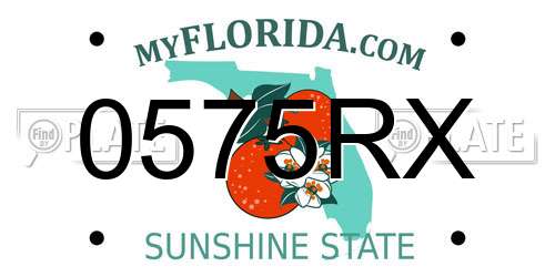 0575RX Florida License Plate