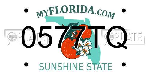 0577TQ Florida License Plate