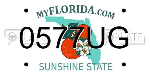 0577UG Florida License Plate