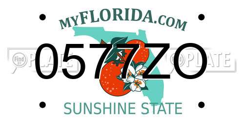 0577ZO Florida License Plate