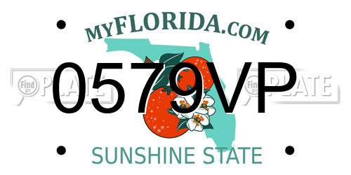 0579VP Florida License Plate