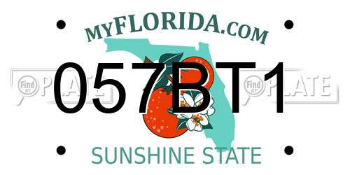 057BT1 Florida License Plate