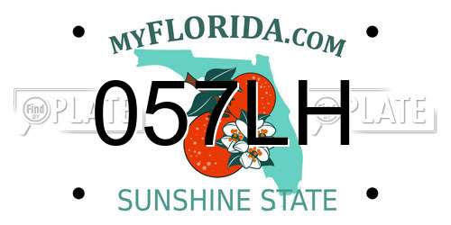 057LH Florida License Plate