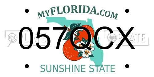 057QCX Florida License Plate