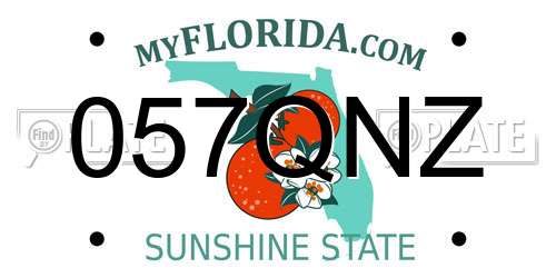 057QNZ Florida License Plate