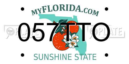 057TTO Florida License Plate