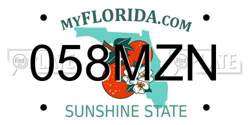 058MZN Florida License Plate