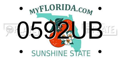 0592UB Florida License Plate