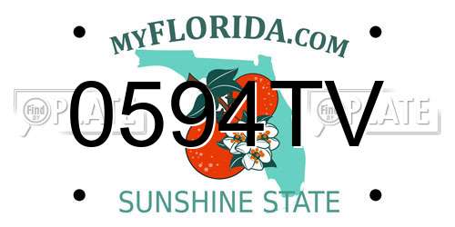 0594TV Florida License Plate