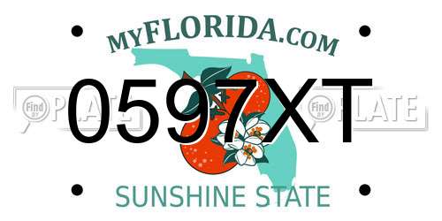 0597XT Florida License Plate