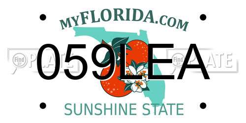 059LEA Florida License Plate