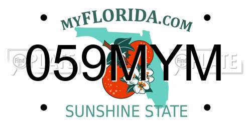 059MYM Florida License Plate