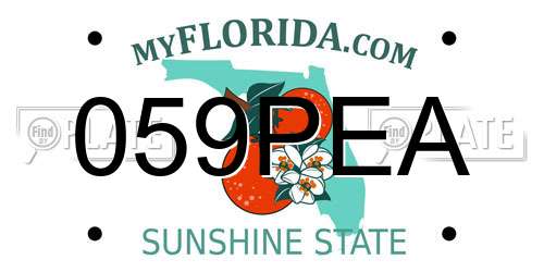 059PEA Florida License Plate