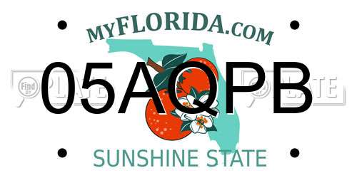 05AQPB Florida License Plate