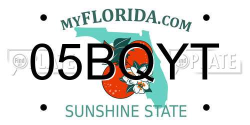 05BQYT Florida License Plate