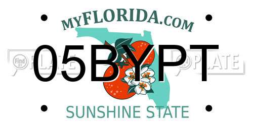 05BYPT Florida License Plate