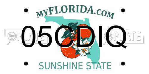 05CDIQ Florida License Plate