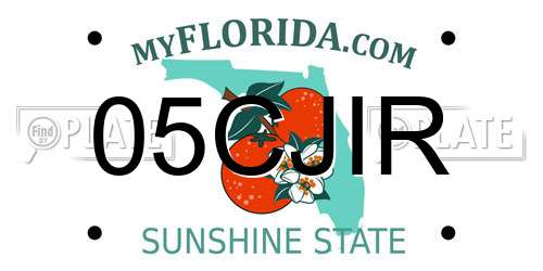 05CJIR Florida License Plate