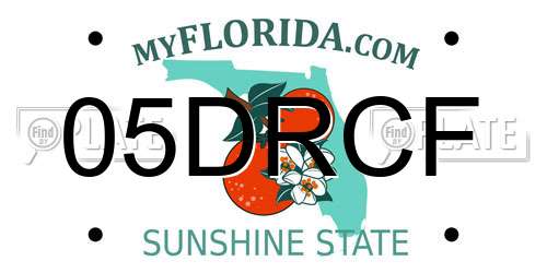 05DRCF Florida License Plate