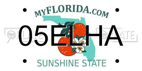 05ELHA Florida License Plate