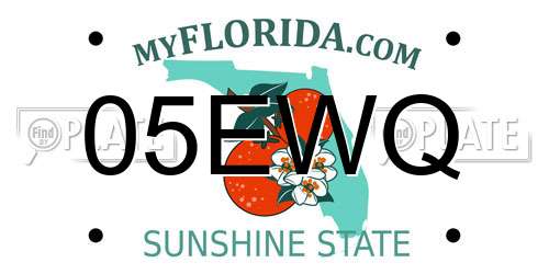 05EWQ Florida License Plate