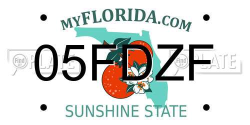 05FDZF Florida License Plate