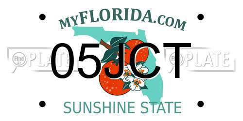 05JCT Florida License Plate