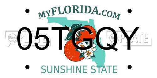 05TGQY Florida License Plate
