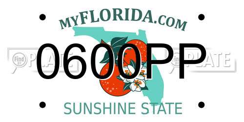 0600PP Florida License Plate