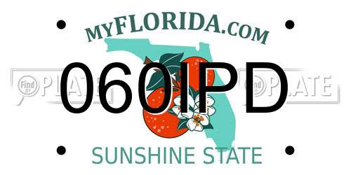 060IPD Florida License Plate
