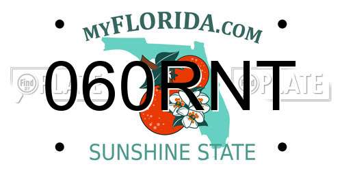 060RNT Florida License Plate