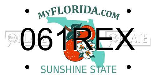 061REX Florida License Plate
