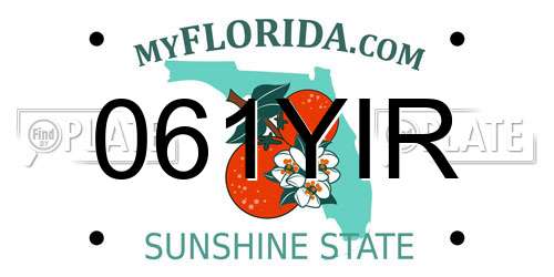 061YIR Florida License Plate