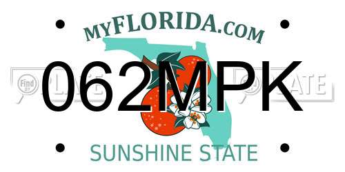 062MPK Florida License Plate