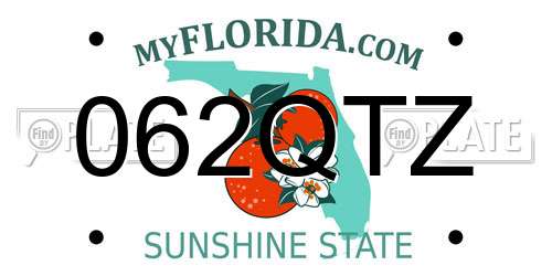 062QTZ Florida License Plate