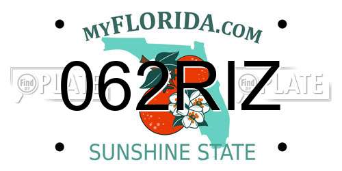 062RIZ Florida License Plate